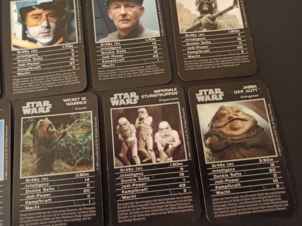 Set complet de cartonase Top Trumps Star Wars Episode IV – VI