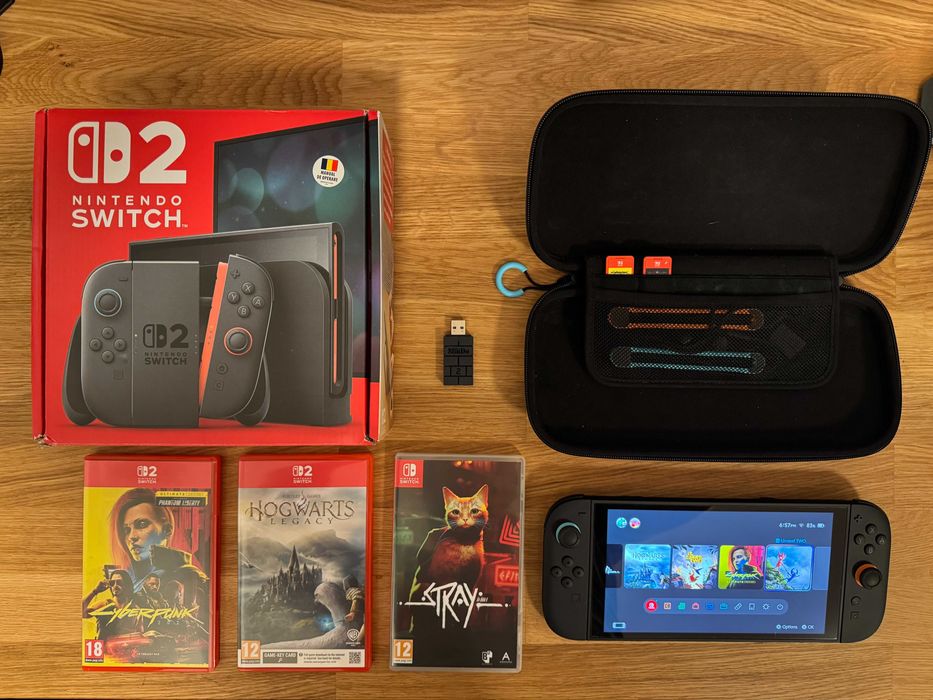 Nintendo Switch 2 (factura+garantie)+5Jocuri+Husa+Folie+Adaptor 8BitDo