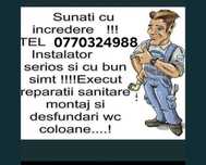 Instalator Apă - Canal. Intervenții Non-stop