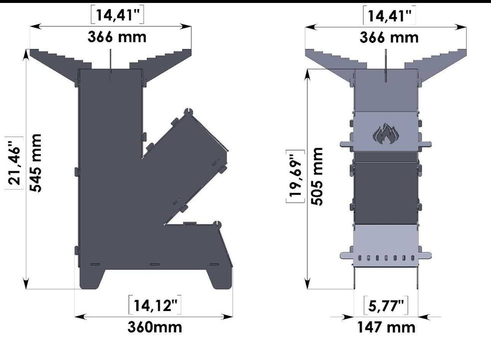 Sobă Rocket Stove 2-în-1!