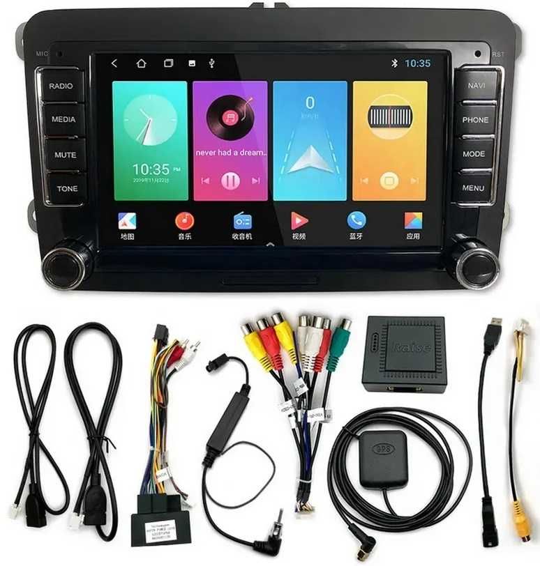 Navigatie 2GB Android Auto dedicata VW Passat Golf Touran Skoda Seat