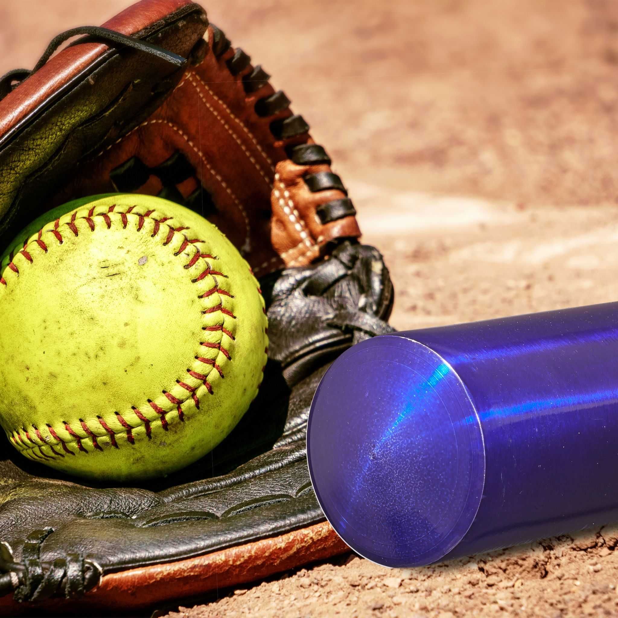 Bata baseball aluminiu usoara maner anti-alunecare albastru 34in 86cm