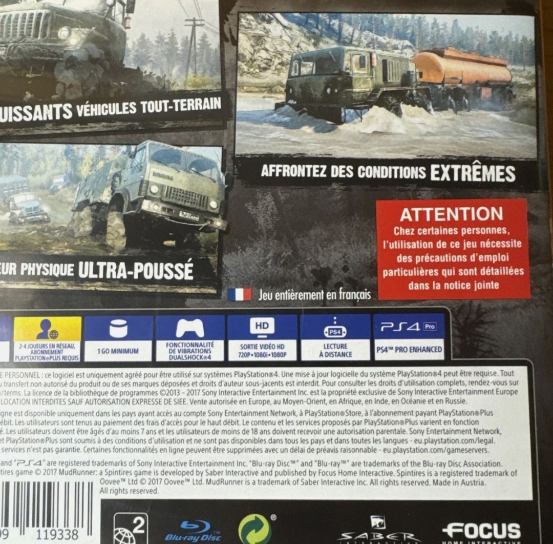 Плейстеишан игра MudRunner