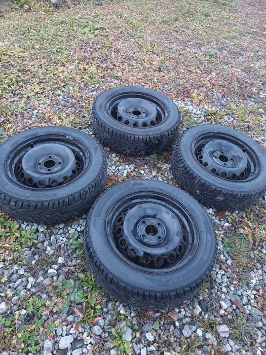 Roti iarna jante 4x100, anvelope 185/60/R15, opel , dacia, renault !!
