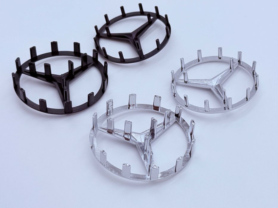 Emblema Compatibila Mercedes volan negru/crom 50/57mm