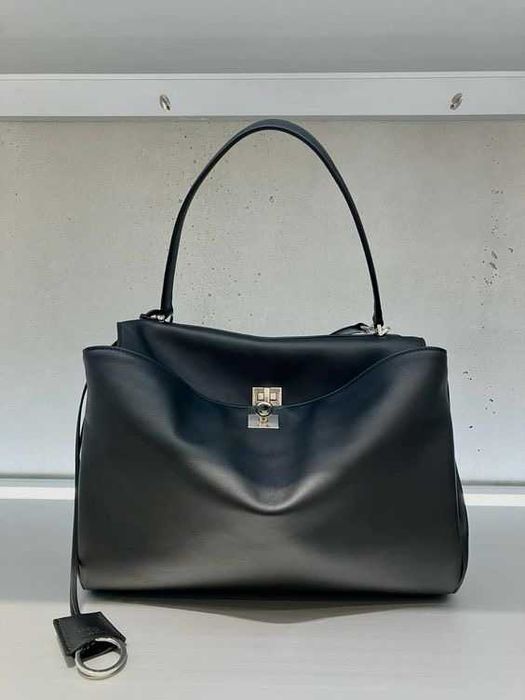 баленсиага родео чанта черна balenciaga rodeo 30cm естествена кожа