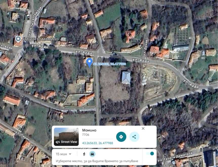 парцел в регулацията на село Момино