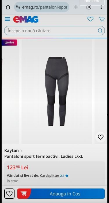 Kaytan Pantaloni sport termoactivi, Ladies L/XL
