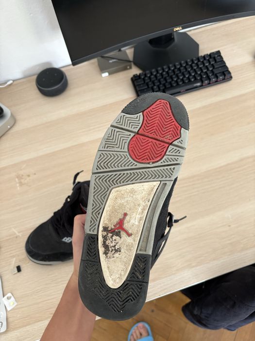 Jordan 4 canvas black