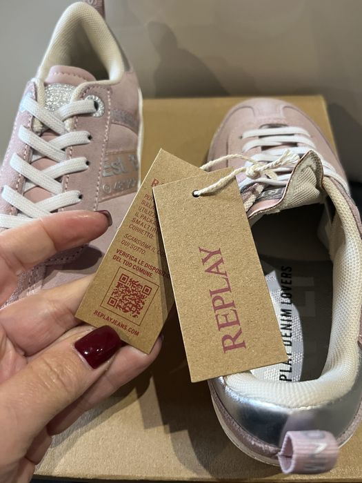 Детски кожени кецове Replay номер 32