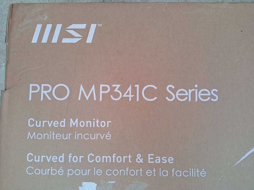 Monitor LED, MSI PRO MP341CQ VA, 34" UWQHD, Curved 1500R, 100 Hz