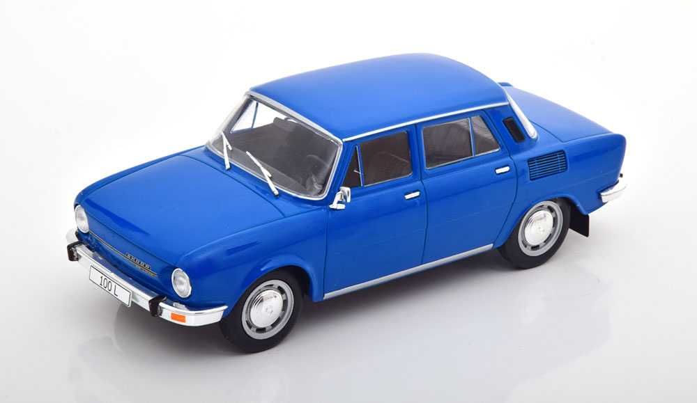 Macheta Skoda 100L 1974 albastru - Whitebox 1/24