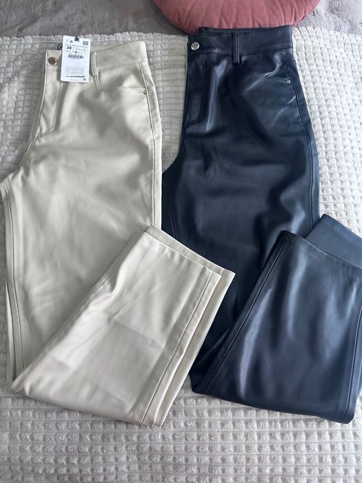 Кожени панталони Zara