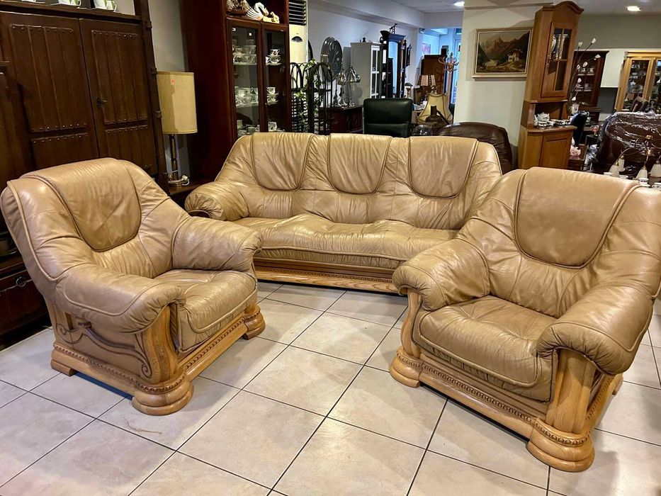 Холна гарнитура Естествена кожа Холандия