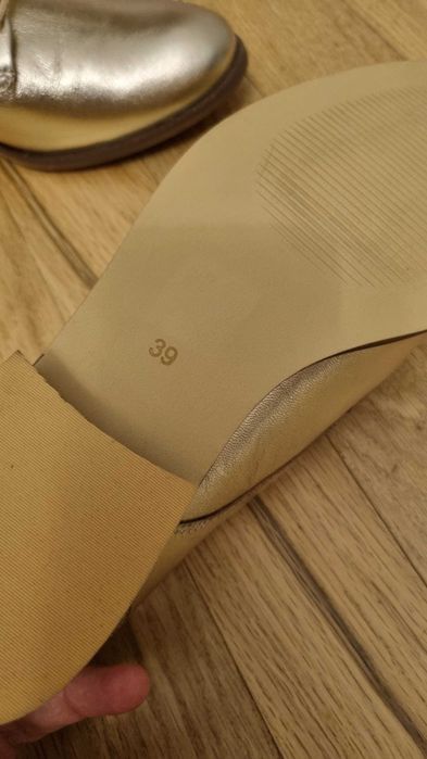 Pantofi dama piele naturala 39 aurii