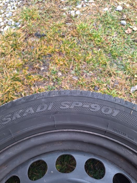 Vând jante de tabla cu cauciucuri 5x112 r16