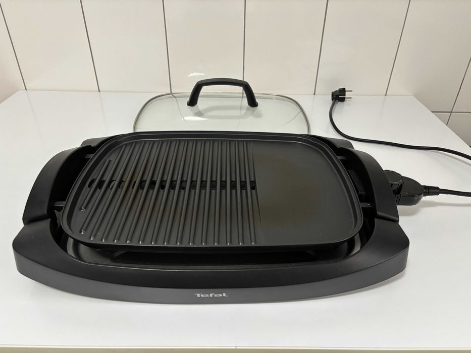 Gratar electric Tefal Plancha CB6A0830, 2000 W, 2 zone de gatit