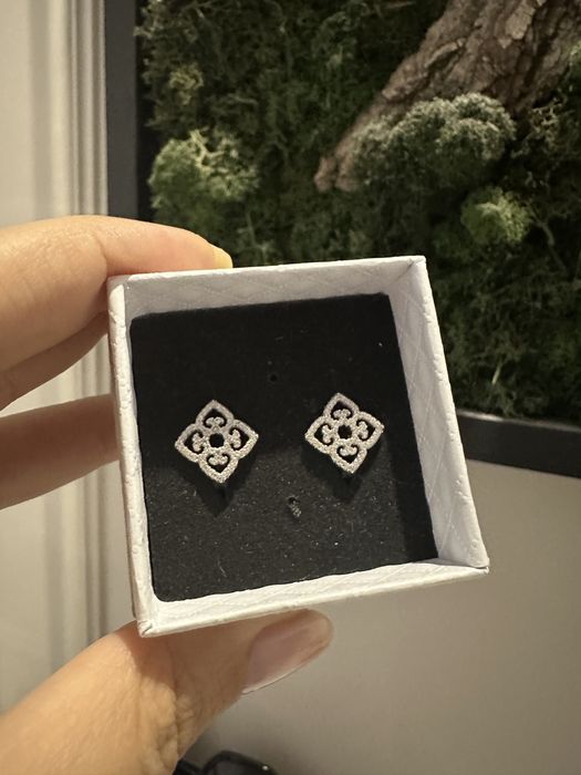 Серьги серебро с цирконами ( новые)