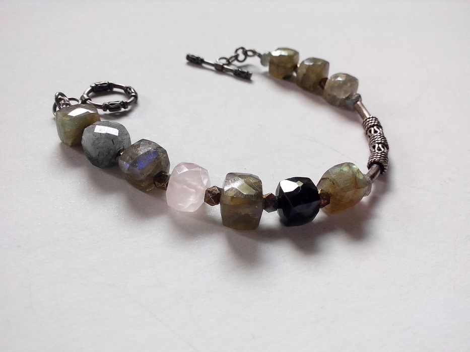 bratara argint si pietre semipretioase naturale India,boho chic