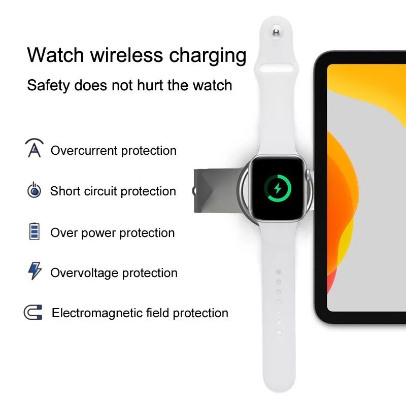 Мобилнo зарядно за Apple Watch ULTRA/SE2/SE10/9/8/7/6 с USB C и USB A