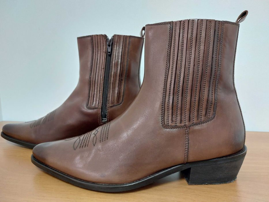Ghete Cowboy piele naturală / măsura 46 model clasic (size 12 US)
