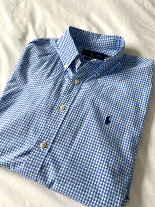 Ralph Lauren camasa barbati carouri alb albastru
