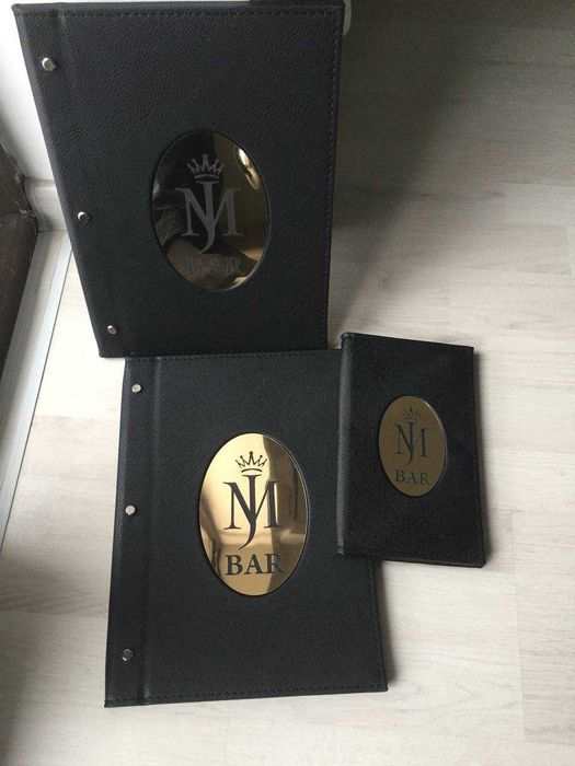 Дизайн и изготовление Кожаных книг с логотипом для ресторана и кафе!