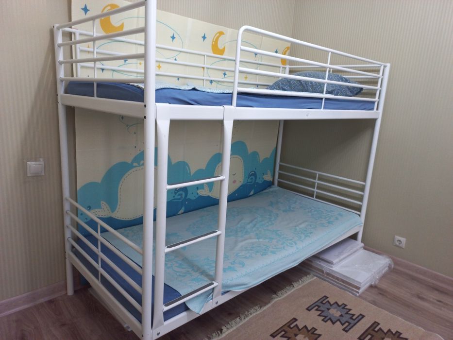 Кровать двухъярусная Икеа  IKEA белая