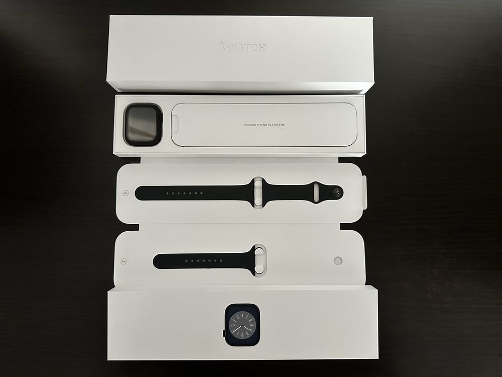 Apple Watch Series 8 45mm Midnight+husă protectie