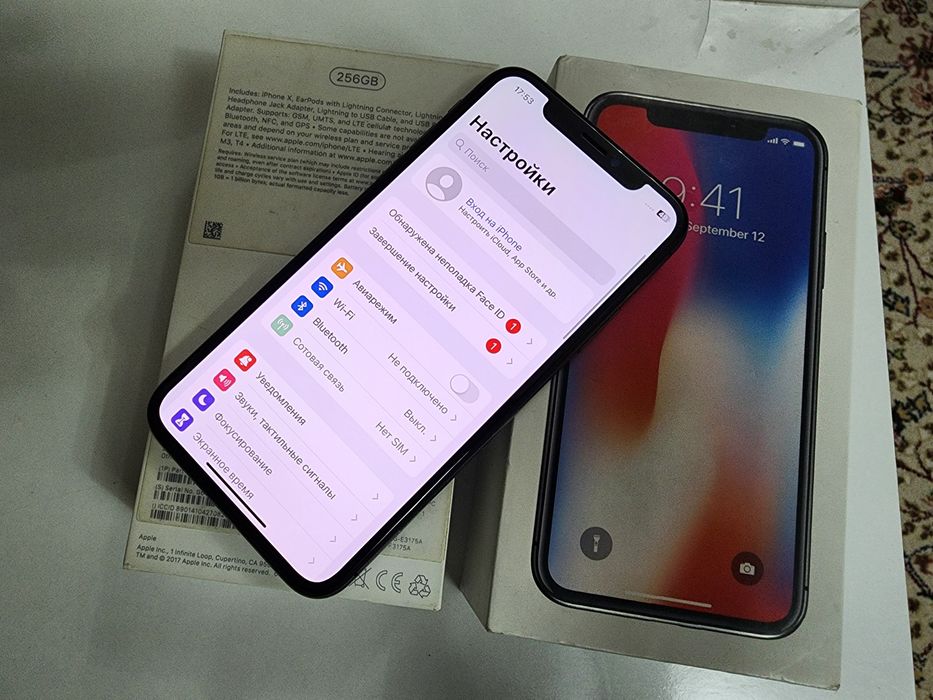 Iphone X LL/A Black 256GB ideal Karobka Dk Bor Full