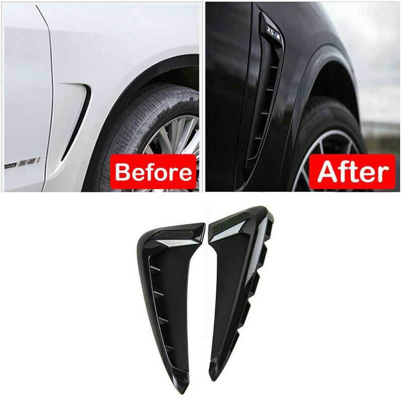 Set Extensii Ornamente Aerisiri Aripi BMW X5 F15 X5M F85 Negru Lucios