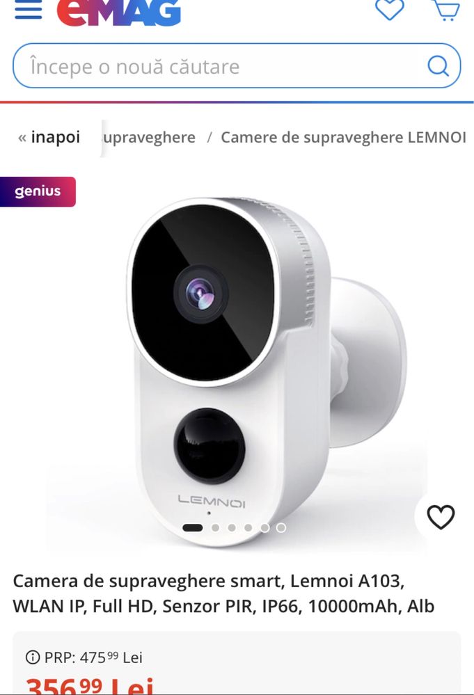 Camera supaveghere Lemnoi A103 sigilata