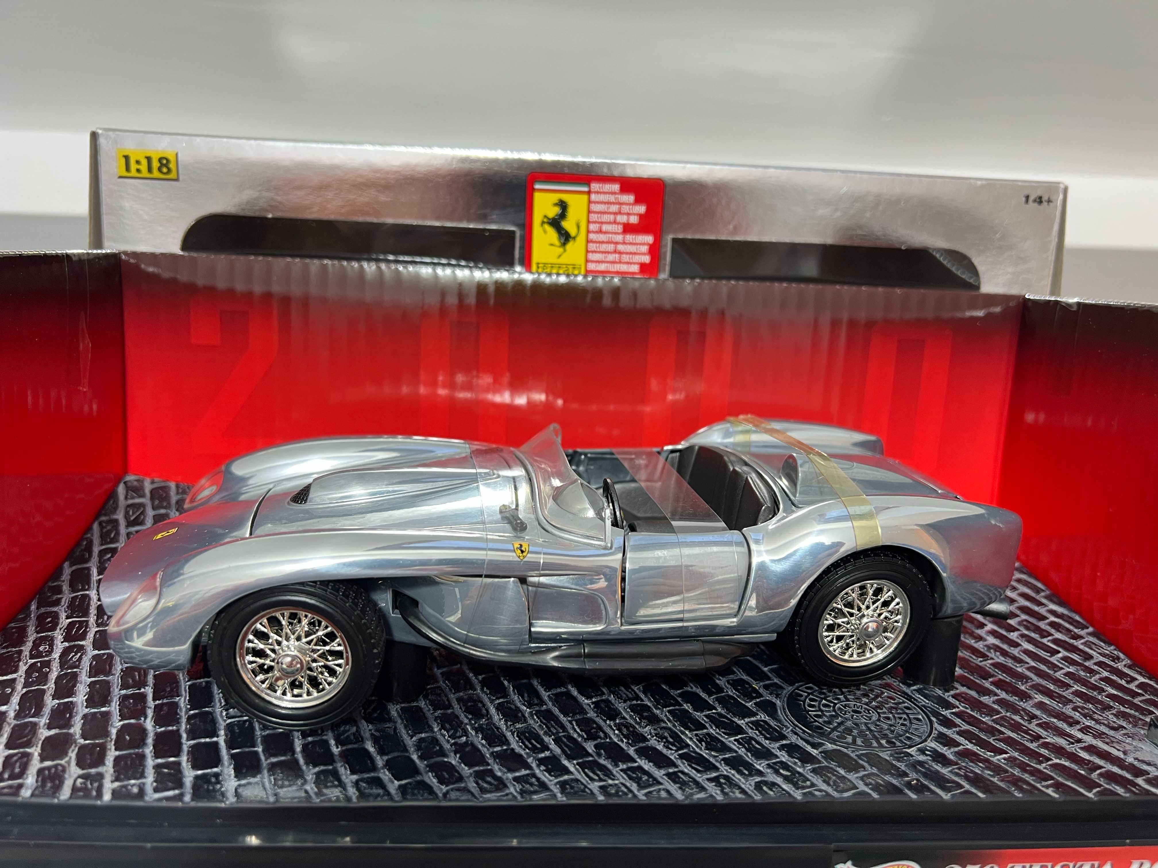 Macheta Auto 1/18 Hotwheels Millennium Ferrari 250 Testa Rossa Chrome