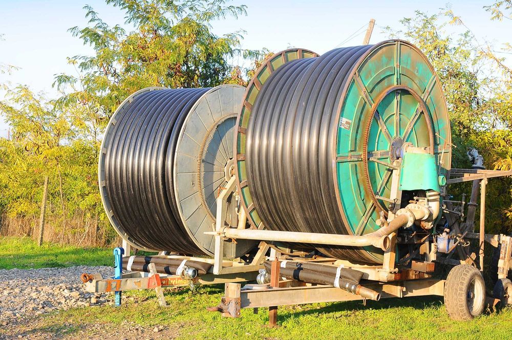 Tambur irigatii zincat tub 400ml/Φ110 mm calare hidraulica, pe turbina