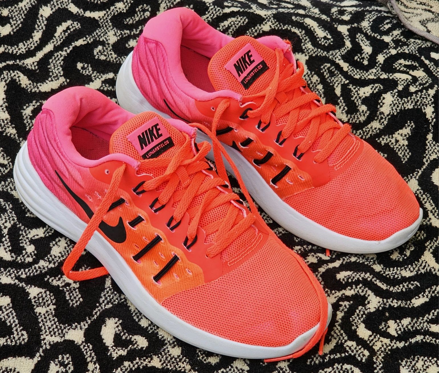 Nike  Lunarstelos Orange Pink white оригинални дамски сникърси 38