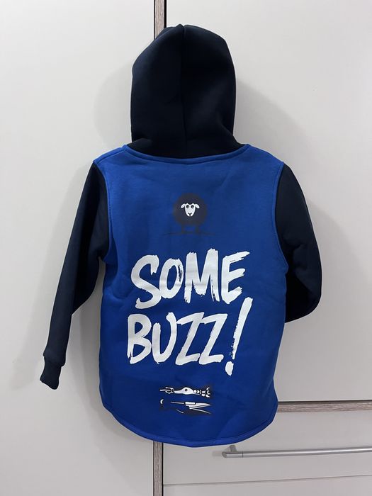 Детски суичър с качулка в тъмносиньо