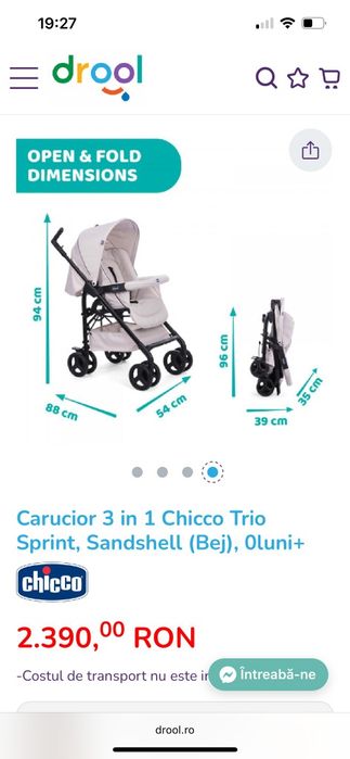 Carucior folosit 1 data