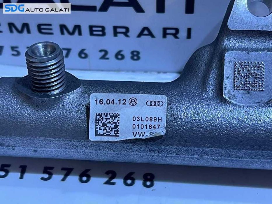 Rampa Presiune Injectoare Senzor Regulator VW Golf 6 1.6 TDI CAY CAYB CAYC 2008 - 2014 Cod 03L130764A 03L906054A 03L089H [M8899]