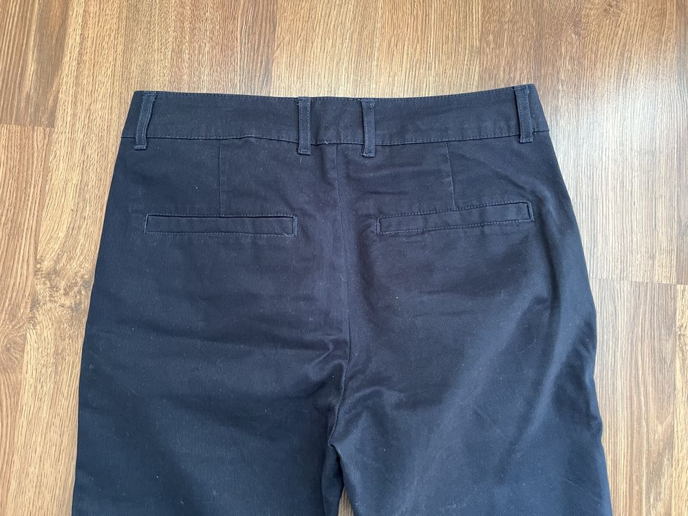 Pantaloni eleganti bleumarin slim bumbac marime 28 barbati