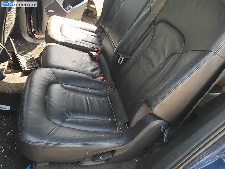 Interior 7 Locuri Piele Neagra cu Incalzire Scaune Fata Stanga Dreapta Bancheta Spate Audi Q7 Facelift 2007 - 2015 [C6339] [C6340] [C6341] [C6417]