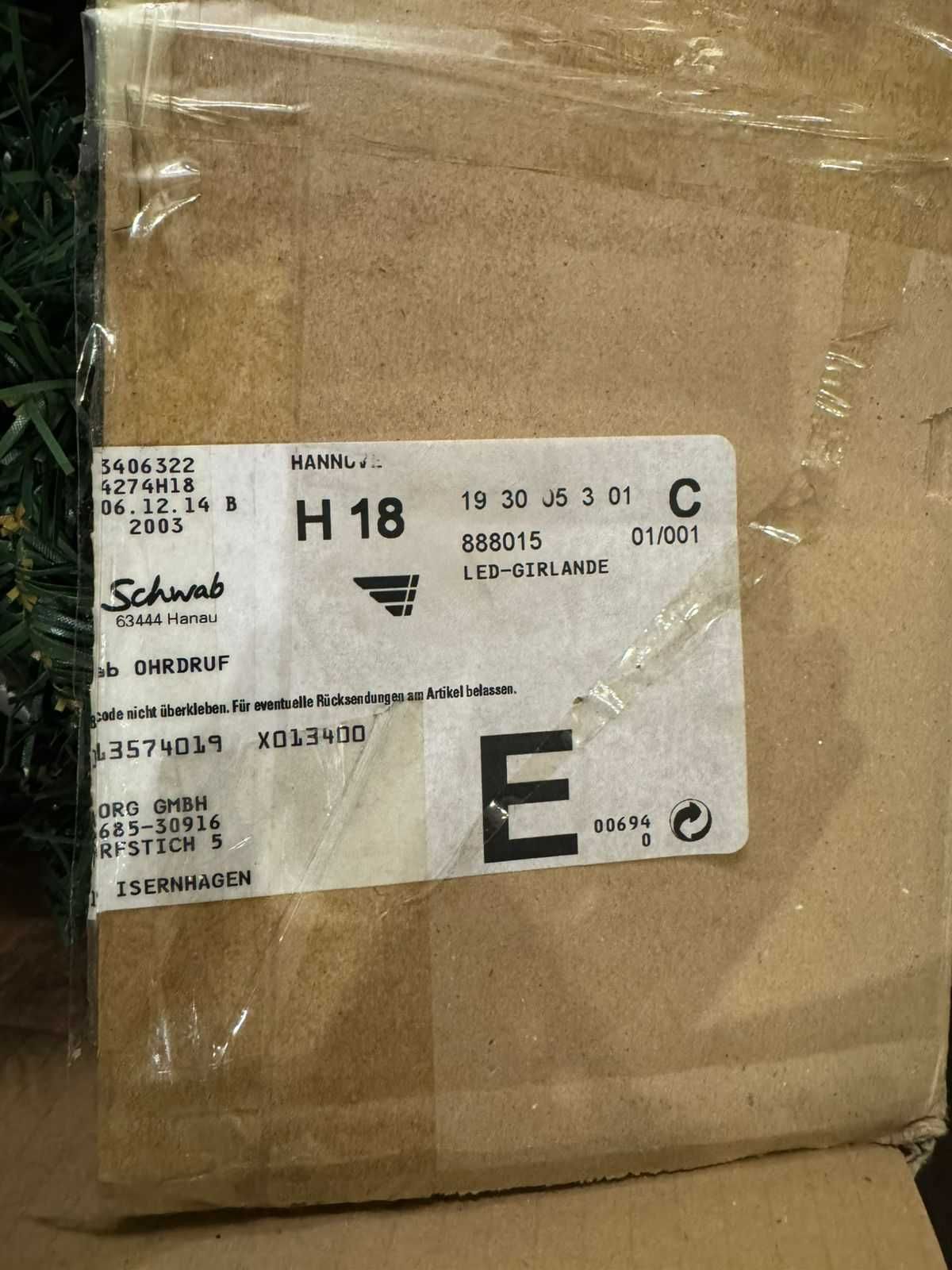 венок новогодний led
