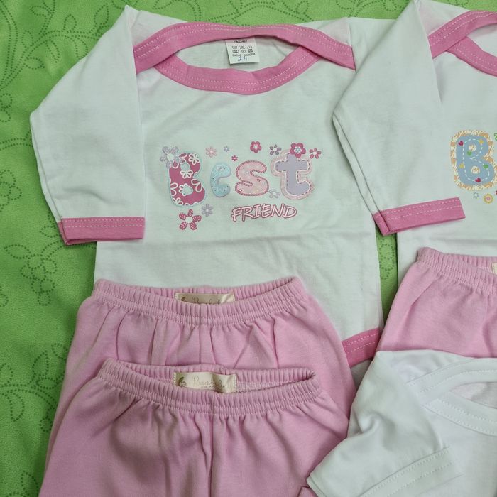 Lot 6 body și 3 perechi pantaloni, 3-6 luni