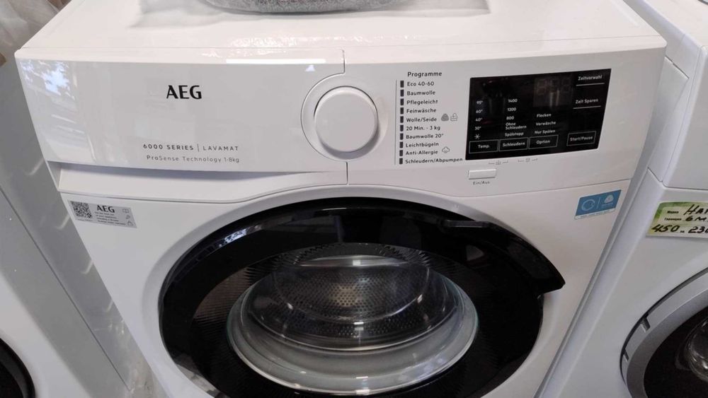 A+++ Чисто нова Пералня машина AEG-АЕГ 8 кг 1400 об/мин 6000 ProSense®