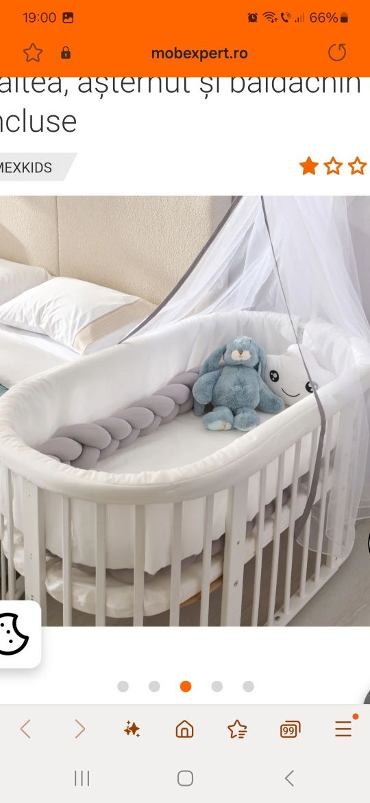 Patut bebe Mobexpert, 0-4 ani, impecabil, ca și nou
