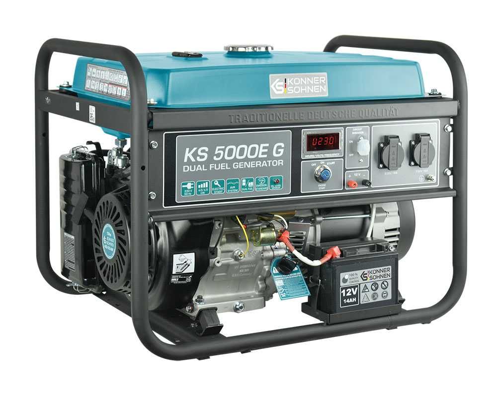 Generator de curent hibrid GPL/benzina 230V 4,5 kW Konner KS 5000E G