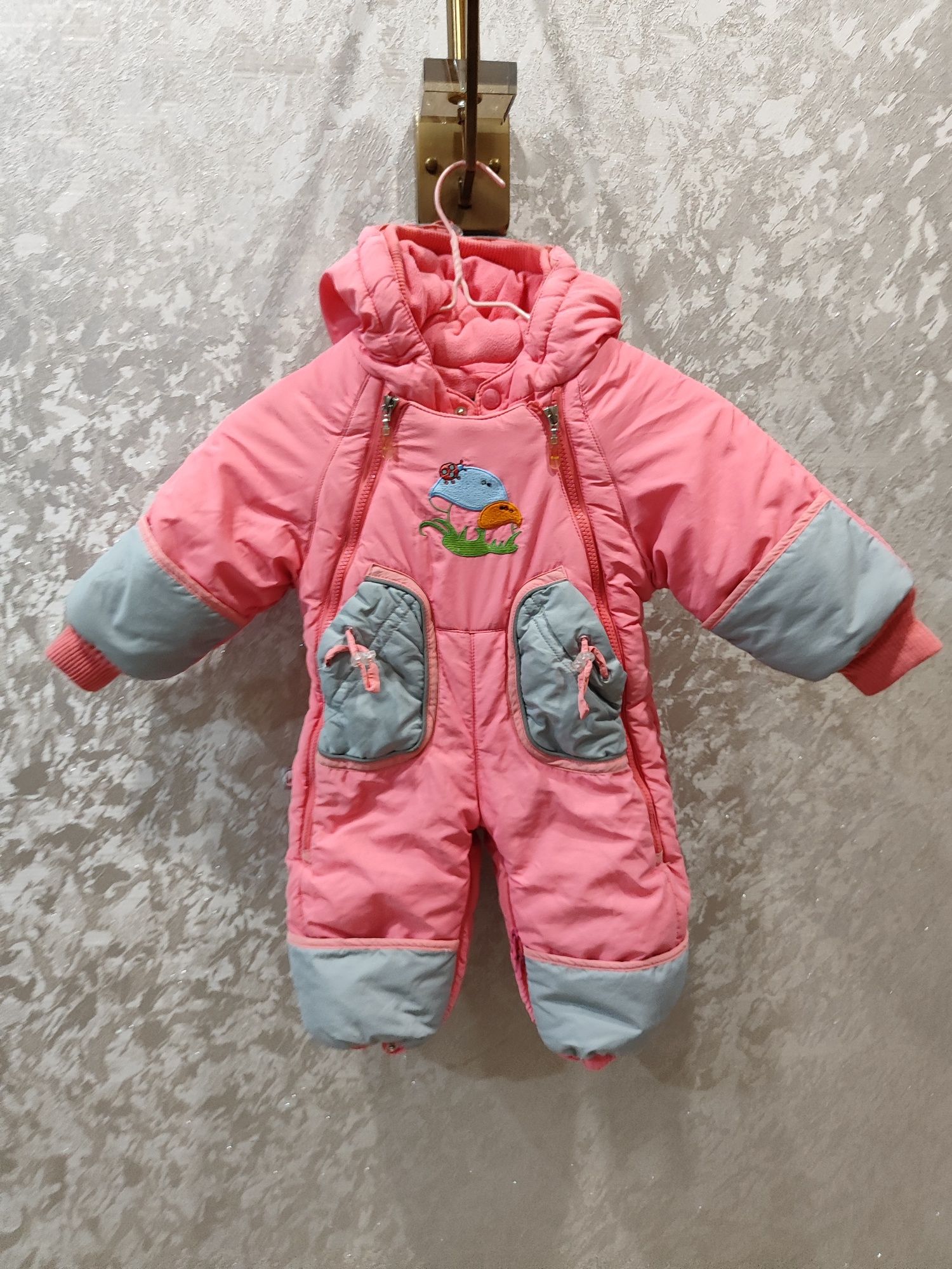 Зимняя куртка для девочек новорожденных и до года