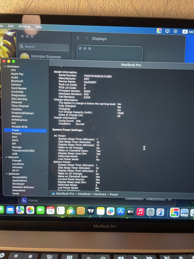 Macbook pro 2019 i9 16 inch  16gb/1 tb ideal hich qati alishmagan