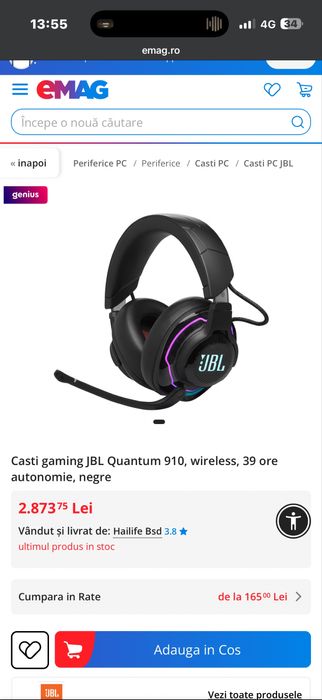 Casti Jbl cu noise canceling