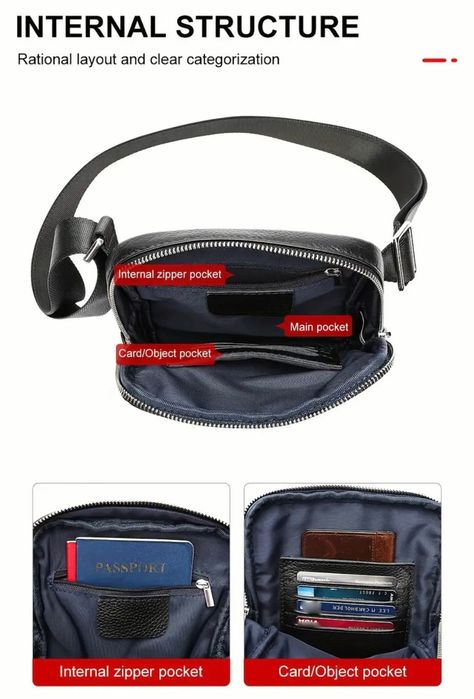 20%Промоция•Компактни кожени дисплей чанти за през рамо/Черни и Кафяви