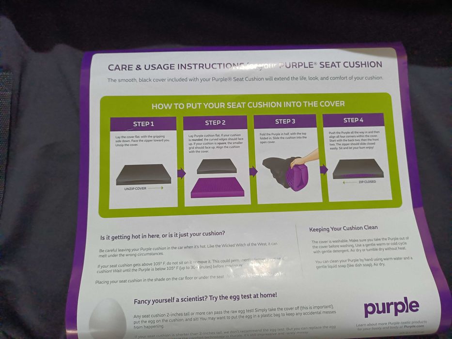 Оригинална възглавница за стол Purple - Ultimate Seat Cushion